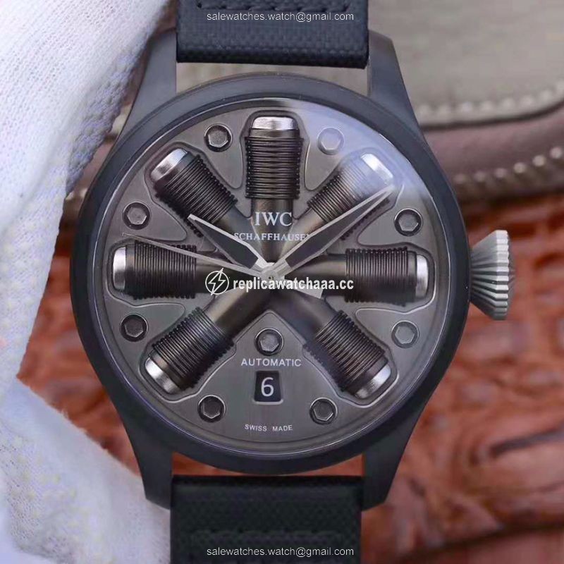IWC Schaffhausen Pilot Top Gun 44 Black Nylon Strap Fuse Dial IWC Schaffhausen Pilot Top Gun 44 Black Nylon Strap Fuse Dial