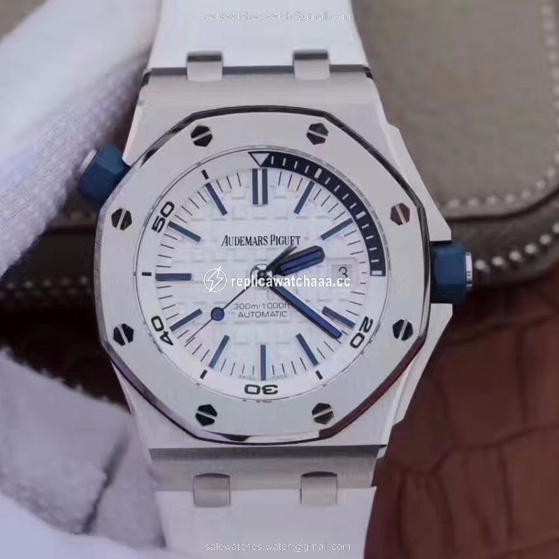 Audemars Piguet Royal Oak Offshore Diver 15710ST.OO.A010CA.01 JF Factory White Dial Audemars Piguet Royal Oak Offshore Diver 15710ST.OO.A010CA.01 JF Factory White Dial