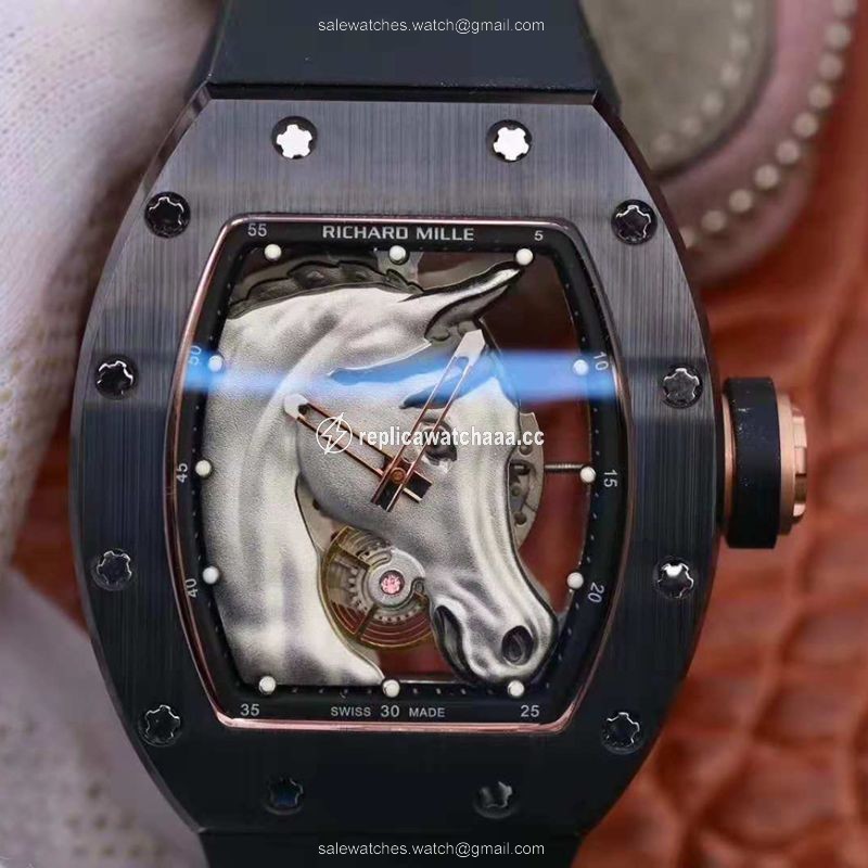 Richard Mille Polo Club Saint Tropez RM52-02 KV Factory White Horse Head Skeleton Dial Richard Mille Polo Club Saint Tropez RM52-02 KV Factory White Horse Head Skeleton Dial