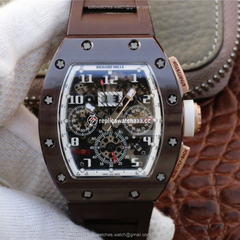 Richard Mille Chronograph RM011 KV Factory Brown Crystal Dial Richard Mille Chronograph RM011 KV Factory Brown Crystal Dial