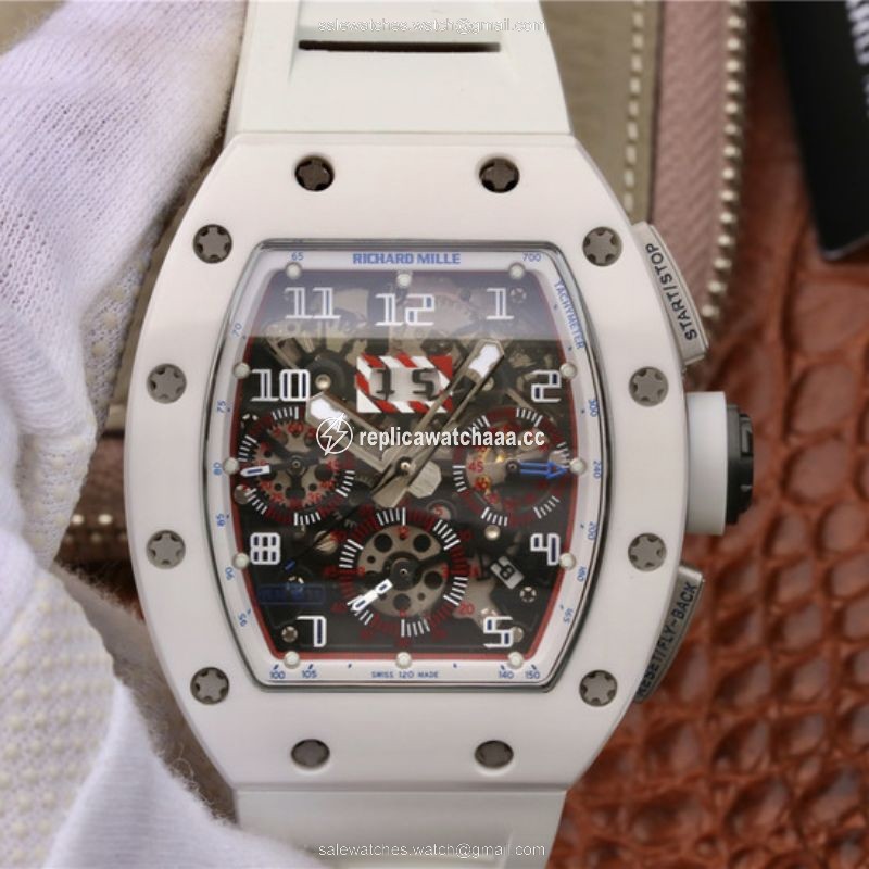 Richard Mille RM011 Chronograph KV Factory White Hollow Dial Richard Mille RM011 Chronograph KV Factory White Hollow Dial