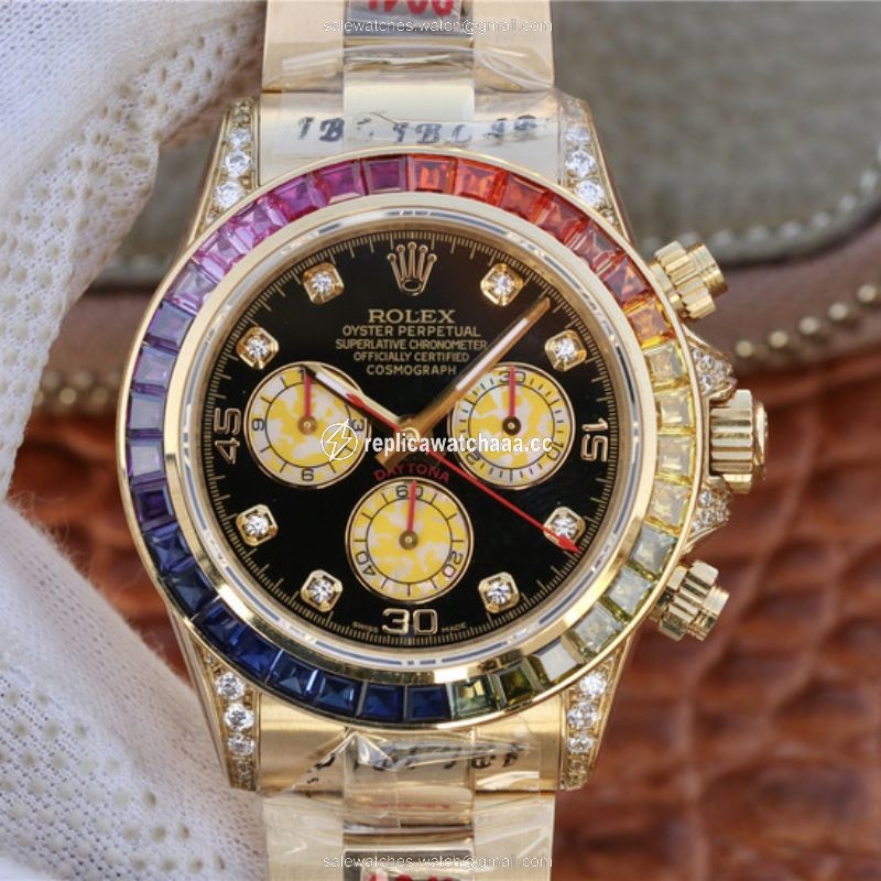 Rolex Daytona Rainbow Cosmograph 116598RBOW BL Factory 7750 movement Rolex Daytona Rainbow Cosmograph 116598RBOW BL Factory 7750 movement