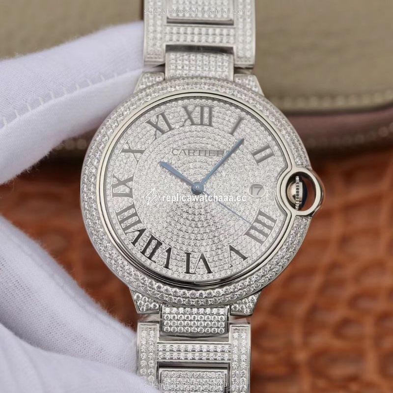 Ballon Bleu De Cartier WE9009Z3 42mm TW Factory Silver Diamond Dial Ballon Bleu De Cartier WE9009Z3 42mm TW Factory Silver Diamond Dial