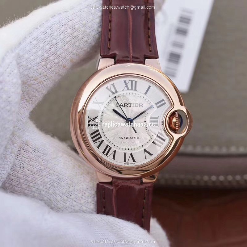 Ballon Bleu De Cartier Ladies 33mm V6 Factory 18K Rose Gold Case White Dial Ballon Bleu De Cartier Ladies 33mm V6 Factory 18K Rose Gold Case White Dial