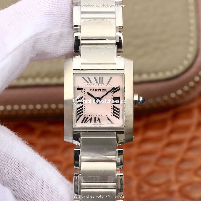 Cartier Tank Francaise Ladies W51028Q3 Pink Dial Cartier Tank Francaise Ladies W51028Q3 Pink Dial