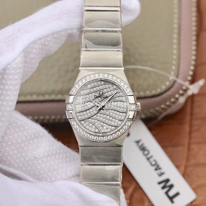 Omega Constellation Quartz Ladies 27mm TW Factory White Gold Diamond Dial Omega Constellation Quartz Ladies 27mm TW Factory White Gold Diamond Dial