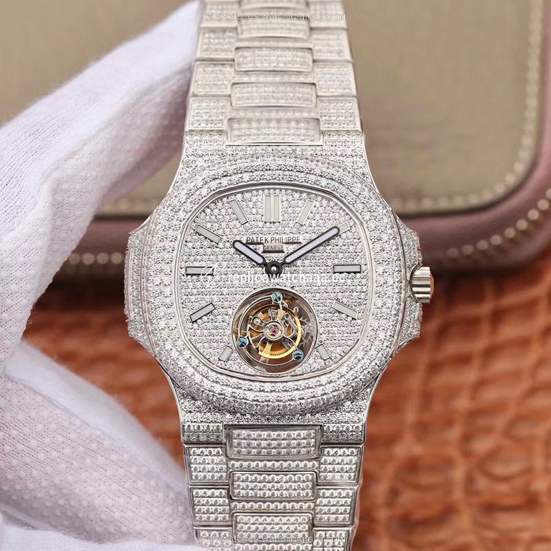 Patek Philippe Nautilus Jumbo 5711 Tourbillon R8 Factory 18K White Gold Diamond Dial Patek Philippe Nautilus Jumbo 5711 Tourbillon R8 Factory 18K White Gold Diamond Dial