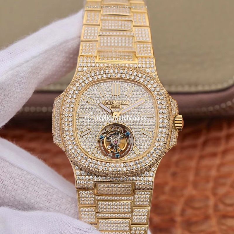 Patek Philippe Nautilus Jumbo 5711 Tourbillon R8 Factory 18K Yellow Gold Diamond Dial Patek Philippe Nautilus Jumbo 5711 Tourbillon R8 Factory 18K Yellow Gold Diamond Dial