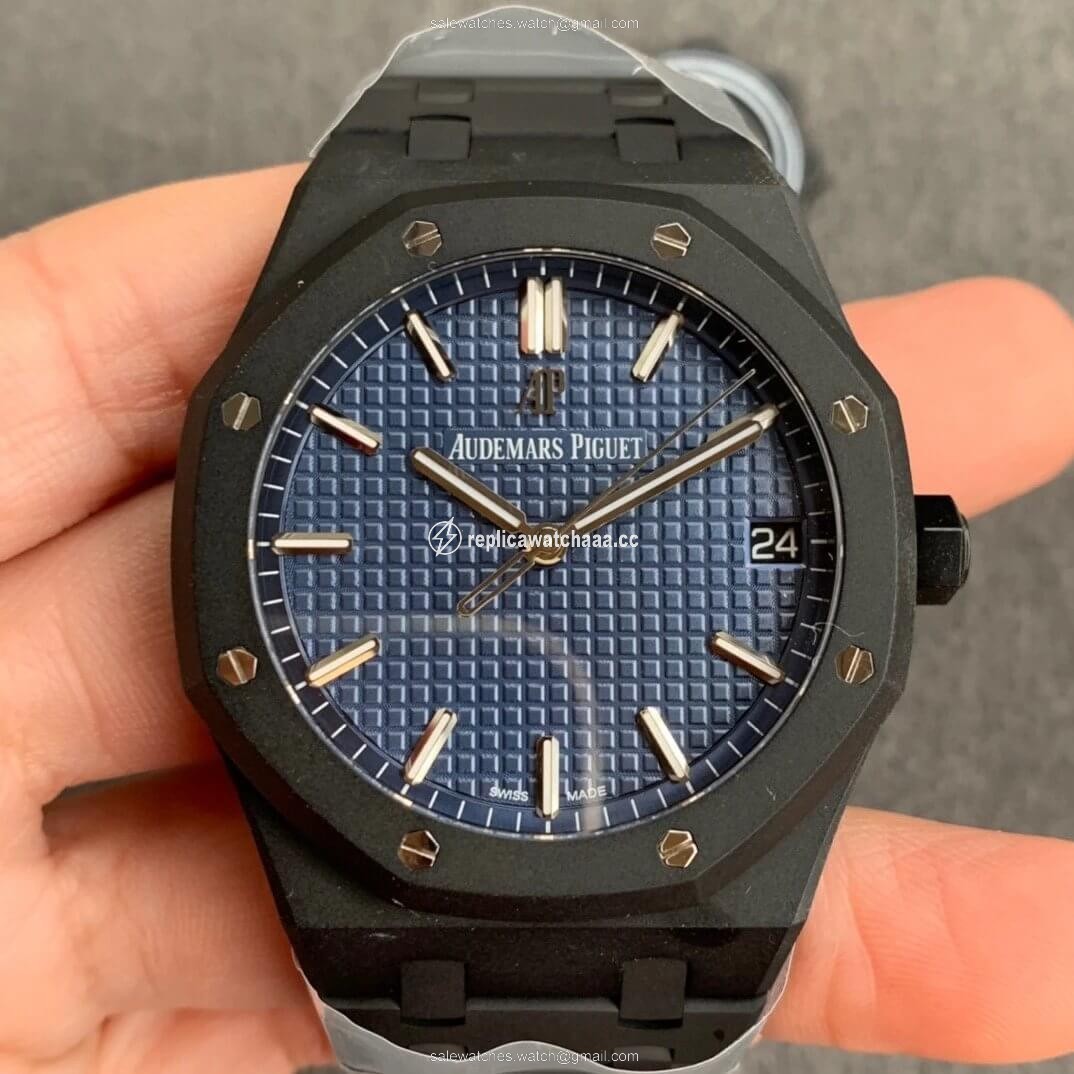 Audemars Piguet Royal Oak 15500 DLC Version ZF Factory Frosted Blue Dial Audemars Piguet Royal Oak 15500 DLC Version ZF Factory Frosted Blue Dial