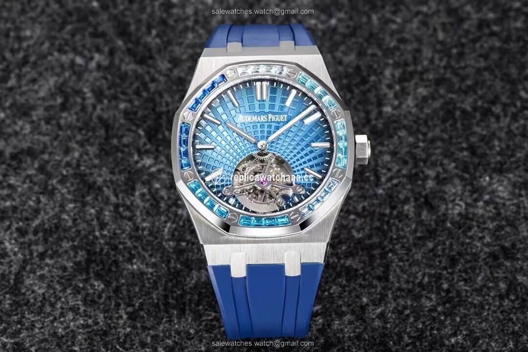 Audemars Piguet Royal Oak Tourbillon R8 Factory V3 Blue Rubber Strap Audemars Piguet Royal Oak Tourbillon R8 Factory V3 Blue Rubber Strap
