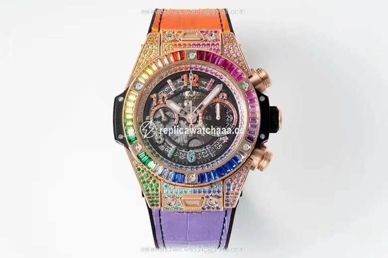 Hublot BIG BANG Unico 411.OX.9910.LR.0999 ZF Factory Rose Gold Skeleton Dial Hublot BIG BANG Unico 411.OX.9910.LR.0999 ZF Factory Rose Gold Skeleton Dial