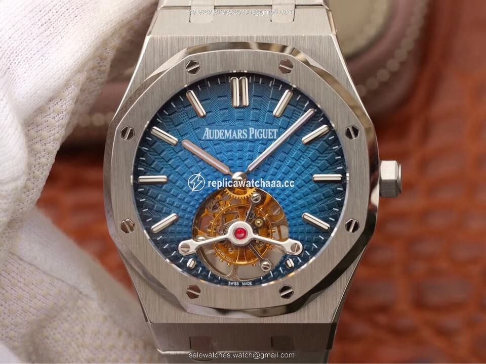 Audemars Piguet Royal Oak Tourbillon 26522TI.OO.1220TI.01 JF Factory Smoky Blue Dial Audemars Piguet Royal Oak Tourbillon 26522TI.OO.1220TI.01 JF Factory Smoky Blue Dial