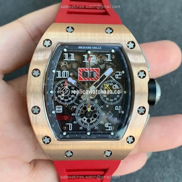 Richard Mille RM011 KV Factory Titanium Case Red Strap Richard Mille RM011 KV Factory Titanium Case Red Strap