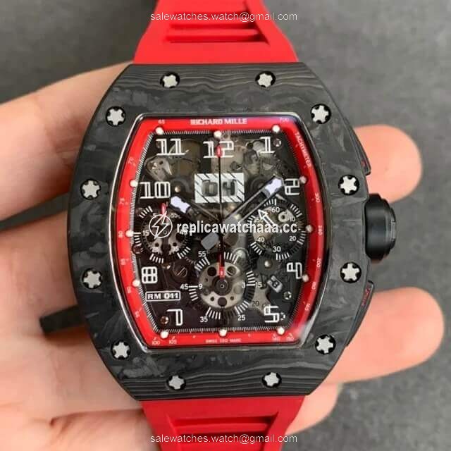 Richard Mille RM-011 KV Factory V2 Forged Carbon Case Rubber Strap Richard Mille RM-011 KV Factory V2 Forged Carbon Case Rubber Strap