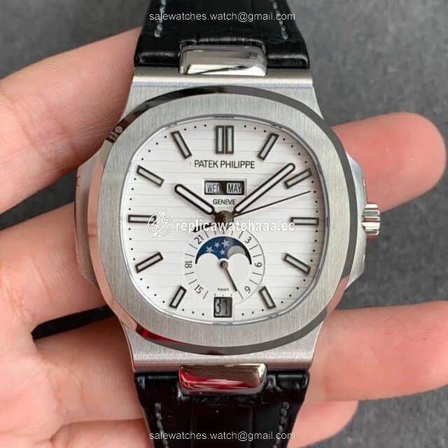 Patek Philippe Nautilus 5726/1A-010 GR Factory Black Leather Strap Patek Philippe Nautilus 5726/1A-010 GR Factory Black Leather Strap