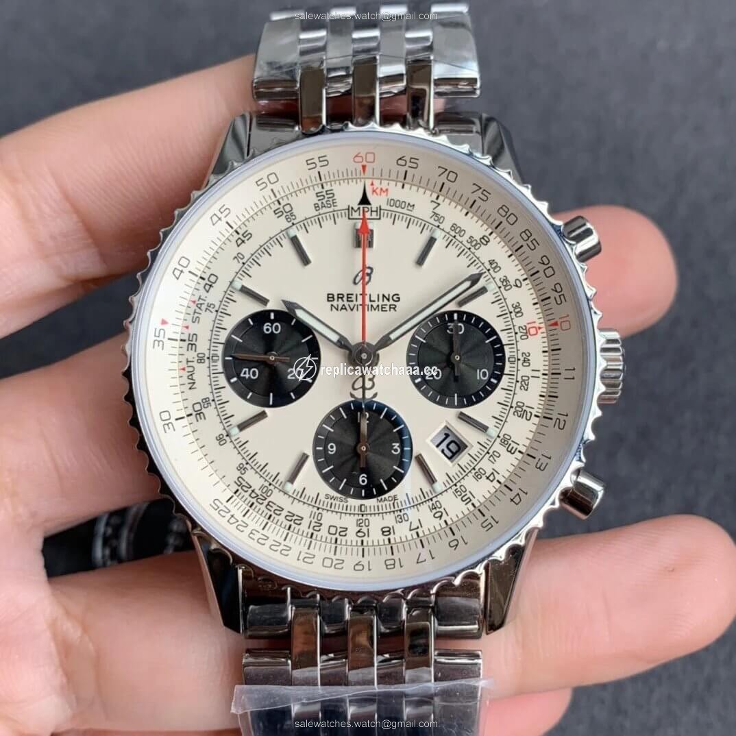 Breitling Navitimer 1 B01 AB0121211G1A1 GF Factory Silver Dial Breitling Navitimer 1 B01 AB0121211G1A1 GF Factory Silver Dial