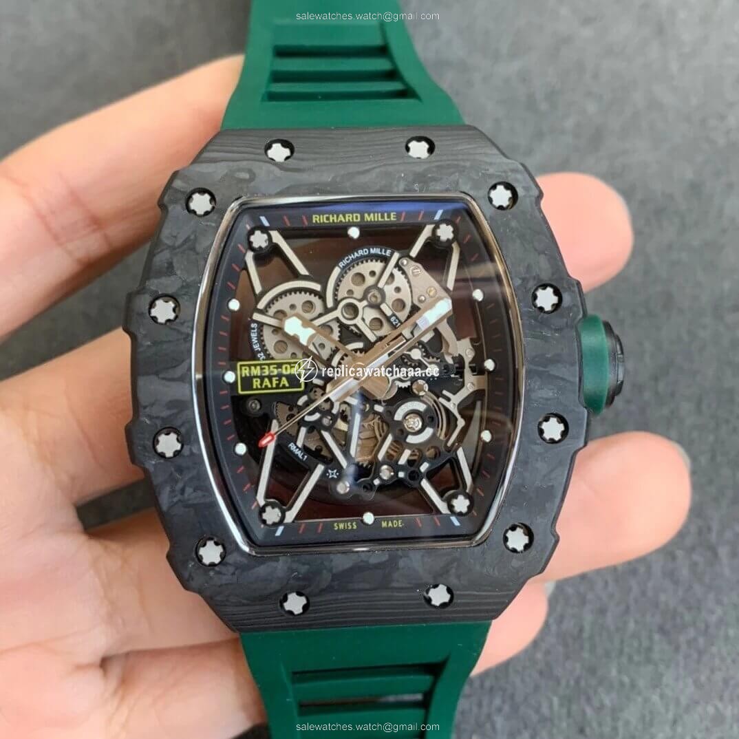 Richard Mille RM035-02 KV Factory V3 Carbon Fiber Green Strap Richard Mille RM035-02 KV Factory V3 Carbon Fiber Green Strap