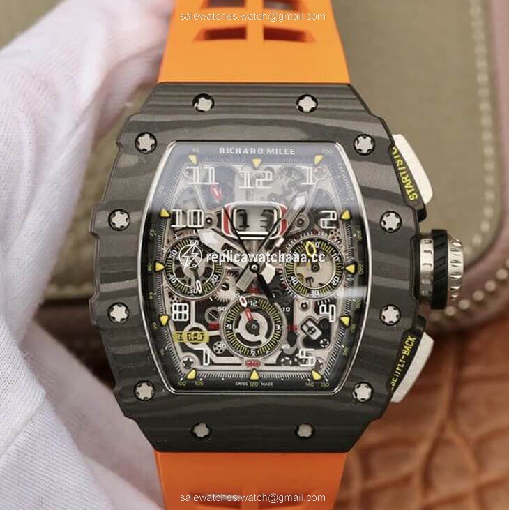 Richard Mille RM11-03 KV Factory Carbon Fiber Orange Strap Richard Mille RM11-03 KV Factory Carbon Fiber Orange Strap