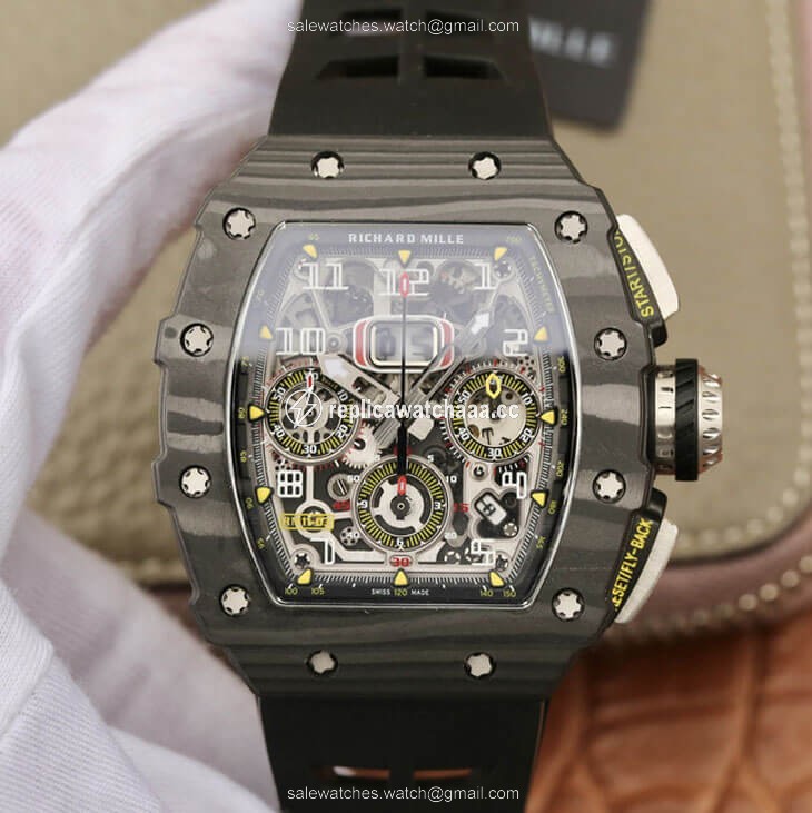 Richard Mille RM11-03 KV Factory Black Carbon Fiber Case Richard Mille RM11-03 KV Factory Black Carbon Fiber Case