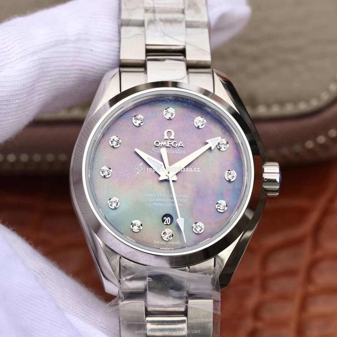 Omega Seamaster 231.10.34.20.57.001 Aqua Terra 150M 3S Factory Mother-Of-Pearl Dial Omega Seamaster 231.10.34.20.57.001 Aqua Terra 150M 3S Factory Mother-Of-Pearl Dial