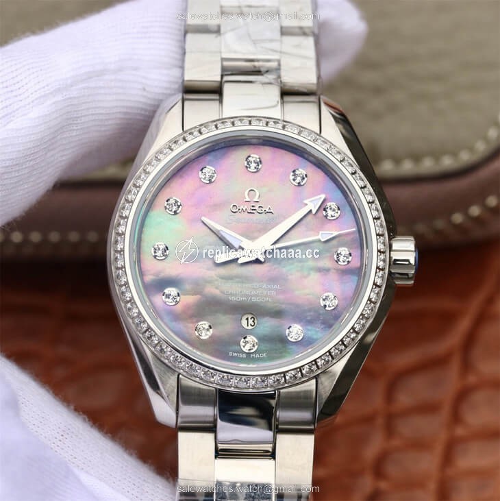 Omega Seamaster 231.15.34.20.57.001 Aqua Terra 150M 3S Factory Mother-Of-Pearl Dial Omega Seamaster 231.15.34.20.57.001 Aqua Terra 150M 3S Factory Mother-Of-Pearl Dial