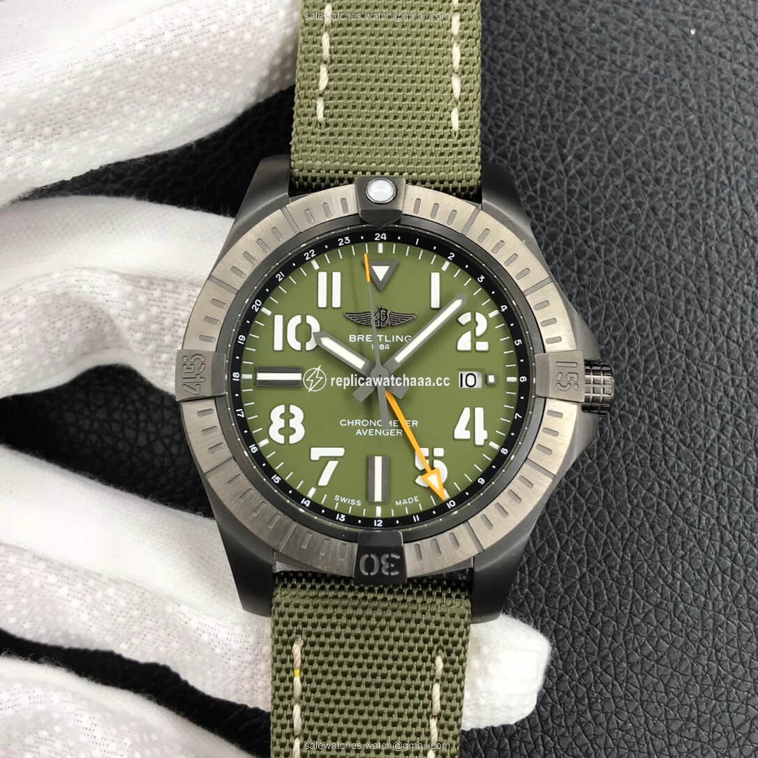 Breitling Avenger Automatic GMT 45 Night Mission V323952A1L1X1 GF Factory Green Dial Breitling Avenger Automatic GMT 45 Night Mission V323952A1L1X1 GF Factory Green Dial