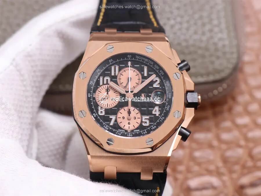 Audemars Piguet Royal Oak Offshore 26470OR JF Factory Rose Gold Black Dial Audemars Piguet Royal Oak Offshore 26470OR JF Factory Rose Gold Black Dial