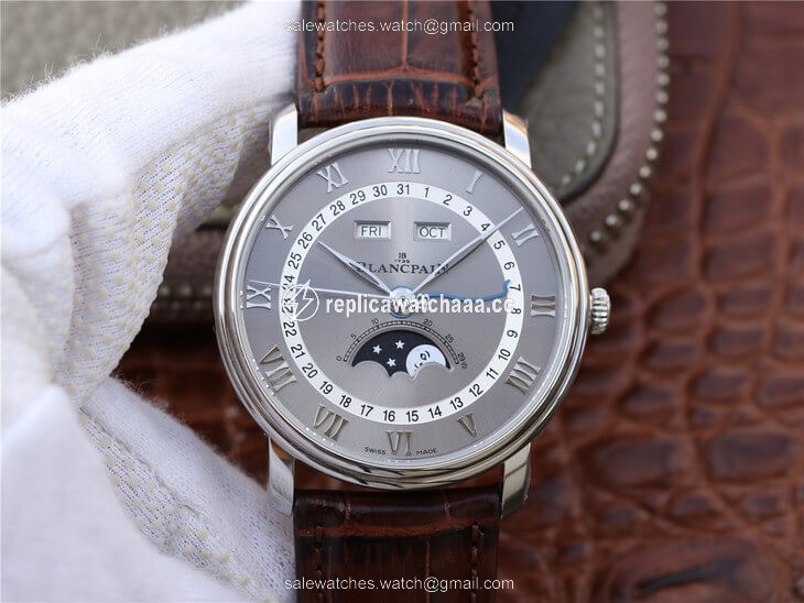 Blancpain Villeret 6654-1113-55B OM Factory V2 Grey Dial Blancpain Villeret 6654-1113-55B OM Factory V2 Grey Dial