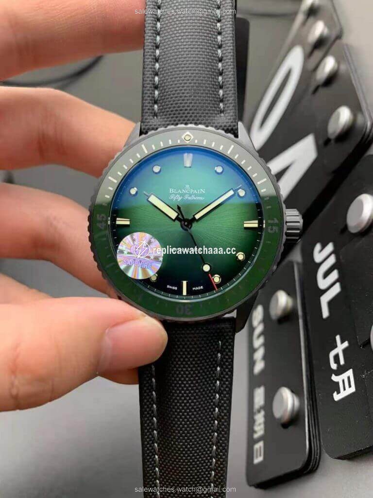 Blancpain Fifty Fathoms Bathyscaphe Mokkarran 5005 0153 NABA GF Factory Green Dial Blancpain Fifty Fathoms Bathyscaphe Mokkarran 5005 0153 NABA GF Factory Green Dial