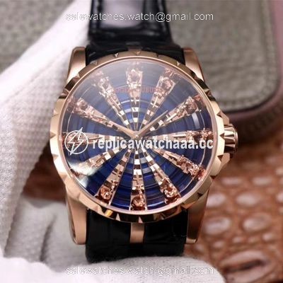 Roger Dubuis Excalibur RDDBEX0684 ZZ Factory Rose Gold Blue Dial Roger Dubuis Excalibur RDDBEX0684 ZZ Factory Rose Gold Blue Dial