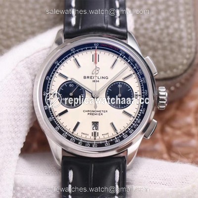Breitling PREMIER B01 Chronograph AB0118221G1P1 GF Factory Silver Dial Breitling PREMIER B01 Chronograph AB0118221G1P1 GF Factory Silver Dial