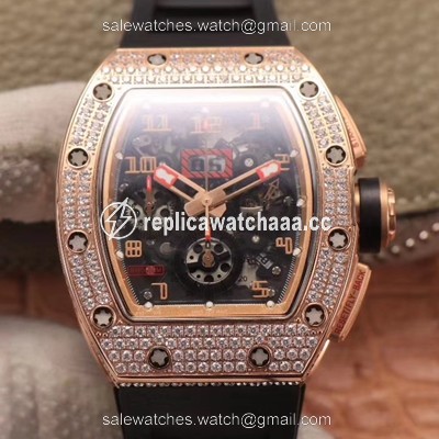 Richard Mille RM011 RG/5423 Felipe Massa KV Factory Rose Gold Diamond Bezel Richard Mille RM011 RG/5423 Felipe Massa KV Factory Rose Gold Diamond Bezel