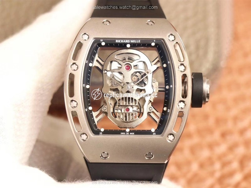 Richard Mille RM052 ZF Factory Silver Titanium Skull Dial Richard Mille RM052 ZF Factory Silver Titanium Skull Dial