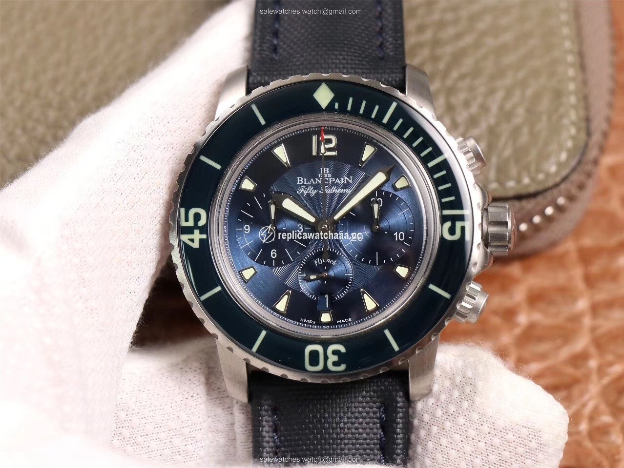 Blancpain Fifty Fathoms Chronographe Flyback 5085FB-1140-52B OM Factory Blancpain Fifty Fathoms Chronographe Flyback 5085FB-1140-52B OM Factory