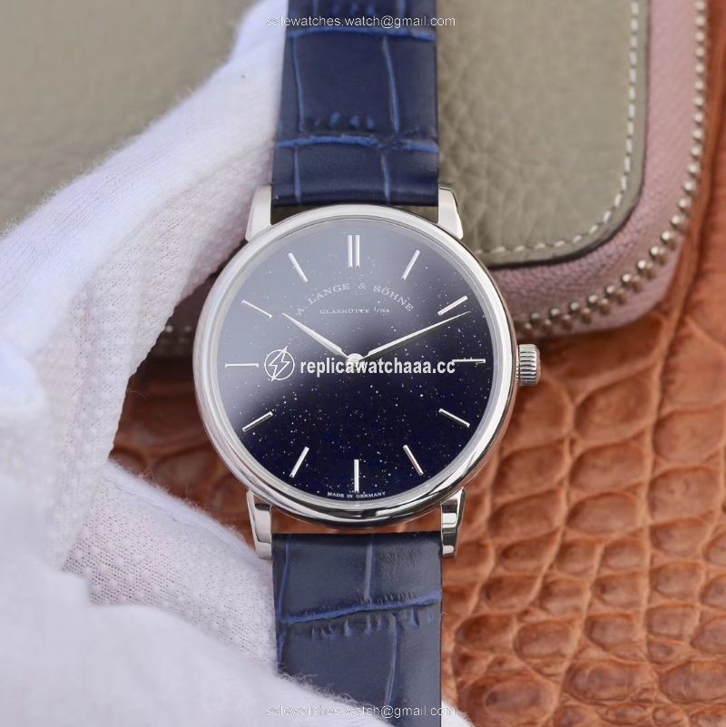 A. Lange & Sohne Saxonia Thin Gold-flux-coated Dial In Copper-blue 205.086 SV Factory A. Lange & Sohne Saxonia Thin Gold-flux-coated Dial In Copper-blue 205.086 SV Factory
