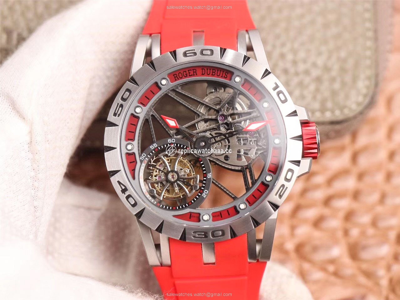 JB Factory Roger Dubuis Excalibur Spider Carbon Skeleton Flying Tourbillon RDDBEX0572 Transparent Version JB Factory Roger Dubuis Excalibur Spider Carbon Skeleton Flying Tourbillon RDDBEX0572 Transparent Version