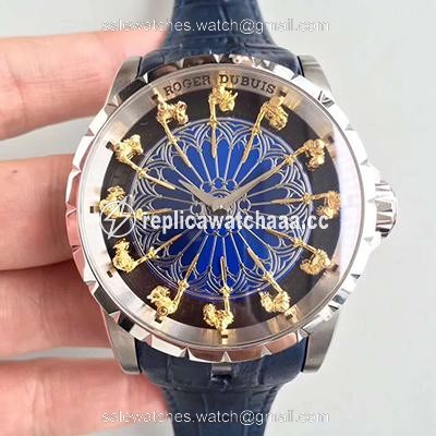 Roger Dubuis Excalibur Knights Of The Round Table II RDDBEX0495 Blue Dial Roger Dubuis Excalibur Knights Of The Round Table II RDDBEX0495 Blue Dial