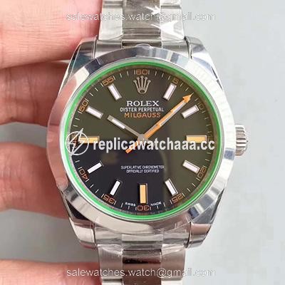 Rolex Milgauss 116400GV AR Factory Black Dial Rolex Milgauss 116400GV AR Factory Black Dial