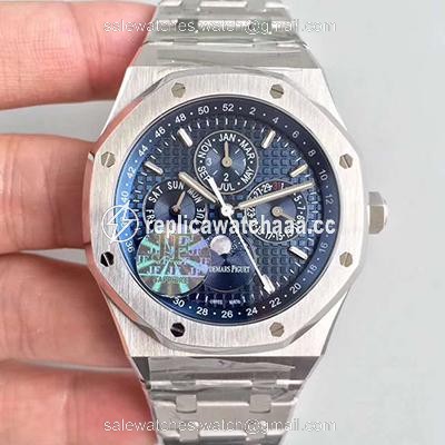 Audemars Piguet Royal Oak Perpetual Calendar 26574ST.OO.1220ST.02 JF Factory Blue Dial Audemars Piguet Royal Oak Perpetual Calendar 26574ST.OO.1220ST.02 JF Factory Blue Dial
