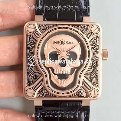 Bell & Ross BR 01 Skull Bronze Rose Gold and Black Dial Bell & Ross BR 01 Skull Bronze Rose Gold and Black Dial