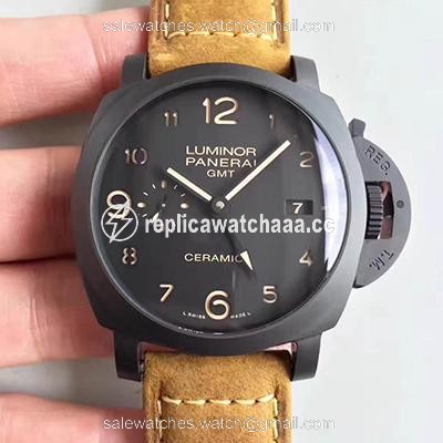 Panerai Luminor GMT 1950 3 Days PAM441 VS Factory V2 Black Dial Panerai Luminor GMT 1950 3 Days PAM441 VS Factory V2 Black Dial