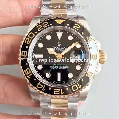 Rolex GMT-Master II 116713LN Noob Factory V9 Rose Gold Bezel Rolex GMT-Master II 116713LN Noob Factory V9 Rose Gold Bezel