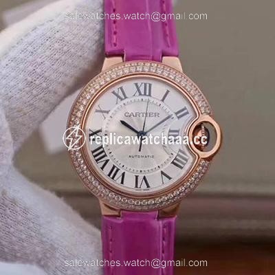 Cartier Ballon Bleu 36MM Rose Gold V9 Factory Silver Dial Cartier Ballon Bleu 36MM Rose Gold V9 Factory Silver Dial