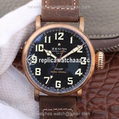Zenith Pilot Type 20 Extra Special Bronze 29.2430.679.21.C753 XF Factory Black Dial Zenith Pilot Type 20 Extra Special Bronze 29.2430.679.21.C753 XF Factory Black Dial