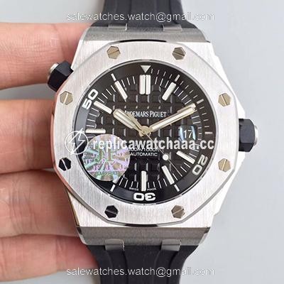 Audemars Piguet Royal Oak Offshore Diver 15710ST.OO.A002CA.01 JF Factory V10 Black Dial Audemars Piguet Royal Oak Offshore Diver 15710ST.OO.A002CA.01 JF Factory V10 Black Dial
