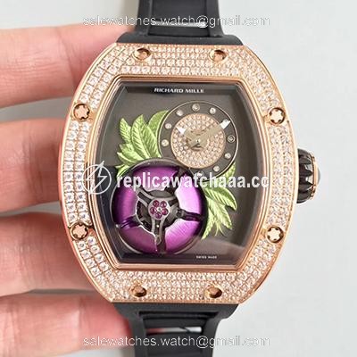 Richard Mille RM19-02 KV Factory Tourbillon Fleur Magnolia Dial Richard Mille RM19-02 KV Factory Tourbillon Fleur Magnolia Dial