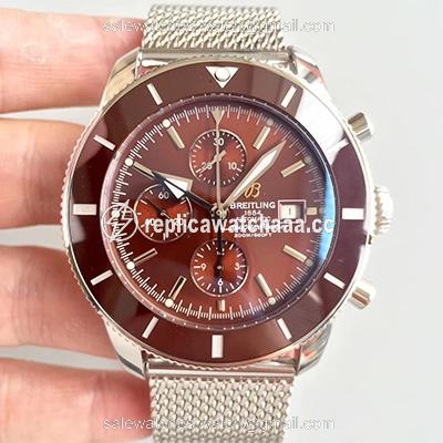 Breitling Superocean Heritage II Chronograph 46 A1331233/Q616/152A GF Factory Chocolate Dial Breitling Superocean Heritage II Chronograph 46 A1331233/Q616/152A GF Factory Chocolate Dial