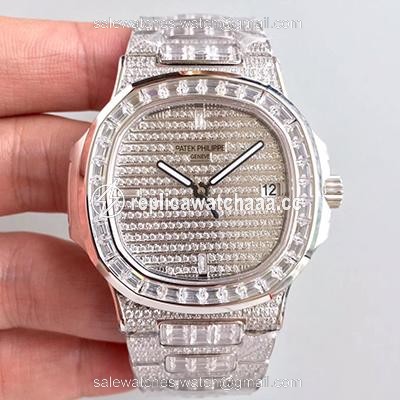 Patek Philippe Nautilus Jumbo 5719/1G-001 Diamonds Dial Patek Philippe Nautilus Jumbo 5719/1G-001 Diamonds Dial