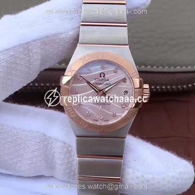 Omega Constellation Double Eagle Lady Pink Mother-Of-Pearl Dial 27MM 3S Factory Omega Constellation Double Eagle Lady Pink Mother-Of-Pearl Dial 27MM 3S Factory