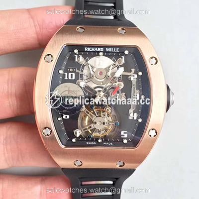 Richard Mille RM001 Rose Gold Tourbillon JB Factory Black Dial Richard Mille RM001 Rose Gold Tourbillon JB Factory Black Dial